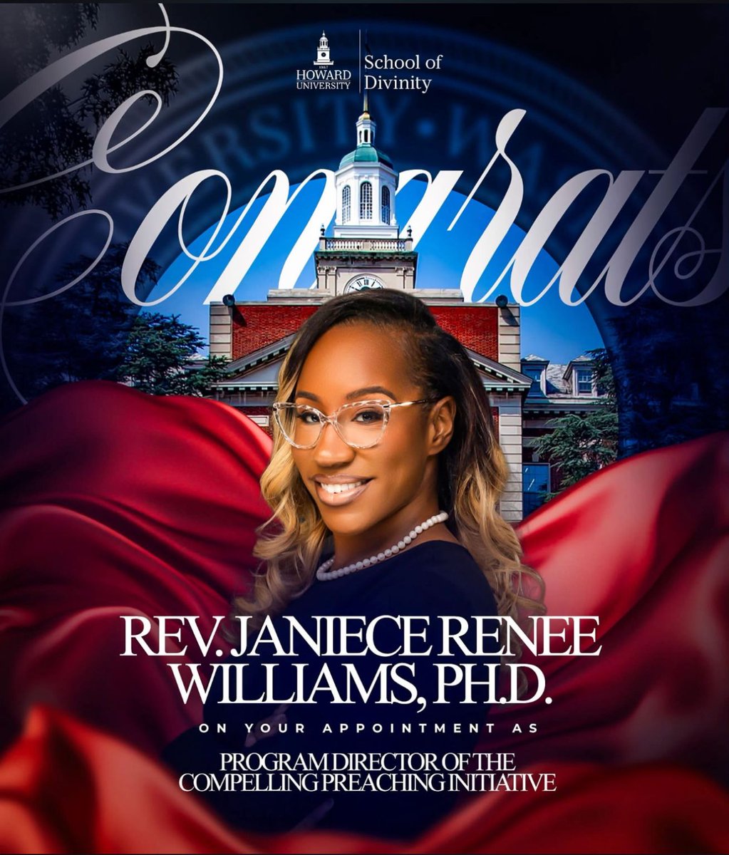 WakeDiv's tweet photo. We're always inspired by our incredible alumni who advance faithful and justice centered leadership in their ministry and we are truly excited about the amazing things Rev. Janiece Williams, Ph.D. (MDIV '20) will do in her new position at Howard University School of Divinity! https://t.co/T0UD2zZSKW