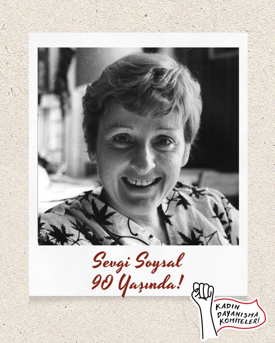istanbulkdk_'s tweet photo. Yazılarında bize başka bir dünyanın mümkün olduğunu gösteren mücadelenin ve umudun yazarı Sevgi Soysal 90 yaşında! https://t.co/4HmLUnD59J