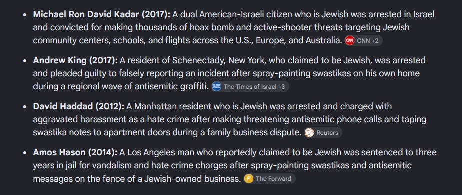 JoeyFaust13's tweet photo. @eagerreporagok @JewishChron here's a few, there's a lot more, most of them done either for media attention, donation scams or insurance fraud. https://t.co/gvhVENyJc7