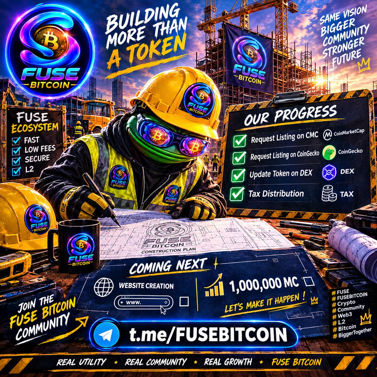 FUSEBTC's tweet photo. 🚀 Are you using $FUSE or interested in the Fuse ecosystem?

Come discover what we’re building with FUSE BITCOIN — a community-driven project growing within the Fuse ecosystem.

Join the Telegram, meet the community and help us build the FUSE BITCOIN Army 🔥

👉 https://t.co/h44nBJkjG0

#FUSE #FuseNetwork #FUSEBTC #FUSEBITCOIN #Crypto #CryptoCommunity #Web3 #DeFi #Ethereum #Altcoins #CryptoTwitter