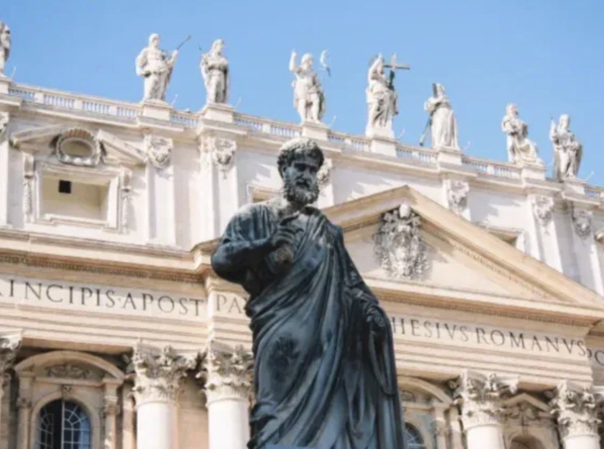 Burgess7281975's tweet photo. Actually the incident at Antioch affirms Petrine Primacy (which is why Saint Paul traveled TO Saint Peter in Galatians 1 in the first place).  

And your views are entirely at odds with Scripture, the Fathers, and the Theologians.

(1) Scriptural Backing

* Three Popes are mentioned in the Bible (Saint Peter in Matthew 16:16, Saint Linus in 2 Timothy 4:21, and Saint Clement in Philippians 4:3).

**There is only one Pope as there was only one Israeli High Priest.  Compare Psalm 110:4 with Hebrews 5:6.

***Saint Peter is mentioned in more instances in the Apostles than all of the other Apostles combined.

Matthew 16:18 (Rock of the Church)

Matthew 10:2 (Peter first among Apostles)

Matthew 18:21 (Peter speaks for Apostles)

Matthew 23:3 (Therefore, do and observe all things whatsoever they tell you, but do not follow their example. For they preach but they do not practice.)

Luke 5:1-10 (Peter’s boat chosen)

Luke 22:32 (To Peter “Strengthen your brethren”)

John 21:17 (To Peter “Feed my Sheep”

Acts 2:14 (Peter leads Apostles)

Acts 3:6-7 (Peter performs first Pentecostal Miracle)

Acts 15:7 (Council of Jerusalem)

Galatians 1:18-20 (Paul travels TO Peter the Pope)

Matthew 16

And Jesus answering, said to him: Blessed art thou, Simon Bar-Jona: because flesh and blood hath not revealed it to thee, but my Father who is in heaven.  18 And I say to thee: That thou art Peter; and upon this rock I will build my church, and the gates of hell shall not prevail against it. 19 And I will give to thee the keys of the kingdom of heaven. And whatsoever thou shalt bind upon earth, it shall be bound also in heaven: and whatsoever thou shalt loose upon earth, it shall be loosed also in heaven.

Matthew 10

2 The names of the twelve apostles[c] are these: first, Simon called Peter, and his brother Andrew; James, the son of Zebedee, and his brother John; 3 Philip and Bartholomew, Thomas and Matthew the tax collector; James, the son of Alphaeus, and Thaddeus; 4 Simon the Cananean, and Judas Iscariot who betrayed him

John 1

“42 Then he brought him to Jesus. Jesus looked at him and said, “You are Simon the son of John;[a] you will be called Cephas” (which is translated Peter).”

Matthew 4

“18 As he was walking by the Sea of Galilee, he saw two brothers, Simon who is called Peter, and his brother Andrew, casting a net into the sea; they were fishermen.”

Luke 6

“14 Simon, whom he named Peter,[f] and his brother Andrew, James, John, Philip, Bartholomew . . . “

Galatians 1

 Then, after three years, I went to Jerusalem, to see Peter, and I tarried with him fifteen days.

John 21

15 When they had finished breakfast, Jesus said to Simon Peter,[i] “Simon, son of John, do you love me more than these?”[j] He said to him, “Yes, Lord, you know that I love you.” He said to him, “Feed my lambs.” 16 He then said to him a second time, “Simon, son of John, do you love me?” He said to him, “Yes, Lord, you know that I love you.” He said to him, “Tend my sheep.” 17 He said to him the third time, “Simon, son of John, do you love me?” Peter was distressed that he had said to him a third time, “Do you love me?” and he said to him, “Lord, you know everything; you know that I love you.” [Jesus] said to him, “Feed my sheep.”

(2) Patristics

(A) Saint Clement of Alexandria 

“[T]he blessed Peter, the chosen, the preeminent, the first among the disciples, for whom alone with himself the Savior paid the tribute [Matt. 17:27], quickly grasped and understood their meaning. And what does he say? ‘Behold, we have left all and have followed you’ [Matt. 19:27; Mark 10:28]” (Who Is the Rich Man That Is Saved? 21:3–5 [A.D. 200]).