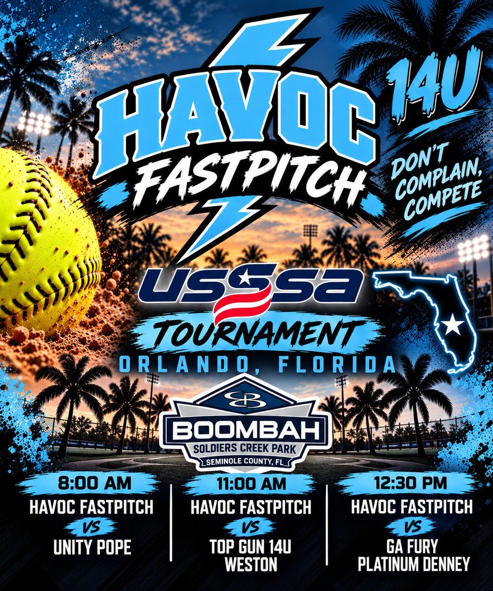 HavocFP_SC's tweet photo. Headed to Florida to wreak some HAVOC!!! This group is ready to be tested by a tough field of teams. 
#Wreakhavoc #softball @softballhype @DiamondAddicts @TCSFastpitch @LineDsoftball @ExtraInningSB @gatorjack72 @PrepSoftball @SoftballDown https://t.co/O90HSEhYri