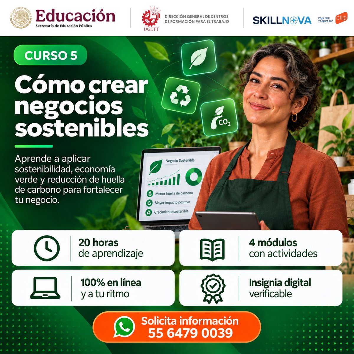 DGCFT_oficial's tweet photo. 📲 Solicita información por WhatsApp al 55 6479 0039.
¡Fortalece lo que sabes hacer y prepárate para nuevas oportunidades!
#DGCFT #ICAT #CECATI #FormaciónParaElTrabajo #HabilidadesDigitales https://t.co/WNGeuGfLuR