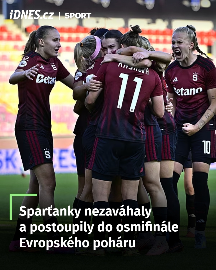 idnessport's tweet photo. Sparťanské fotbalistky zvítězily v odvetě 2. předkola Evropského poháru na hřišti Farulu Constanta 4:0 a po týden staré úvodní domácí výhře 4:1 postoupily do osmifinále. 

👉 https://t.co/RbrMye9q4l https://t.co/cNJVLPJd9u