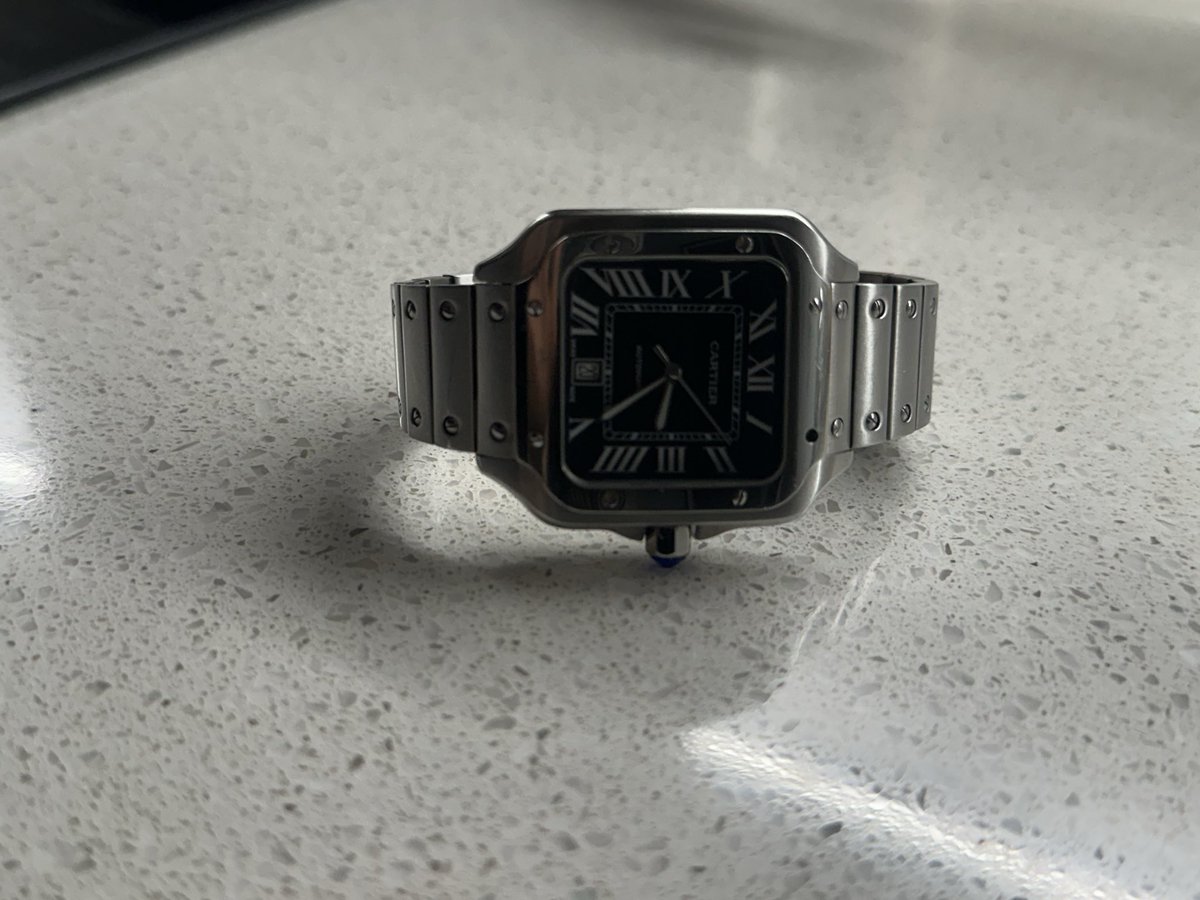 solowatches1's tweet photo. Cartier de Santos watch fully authentic. ✅ pop up with offers let’s negotiate and get it gone. https://t.co/CRXytsMZMV