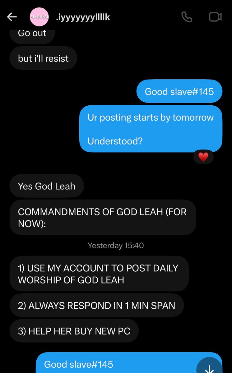 burnyourrcash's tweet photo. Pt 3💀

Imagen going to family dinner, and someone asks 
“What do u do for work”

And u answer:
“I’m a servent for Miss Leah on twitter”🤓

How can u go to sleep knowing that ur genuinely cooked in life😭💔

Anyways, slots or blackjack?🎰

Paypig catfish manscam goon son https://t.co/lQj0LjOyTy