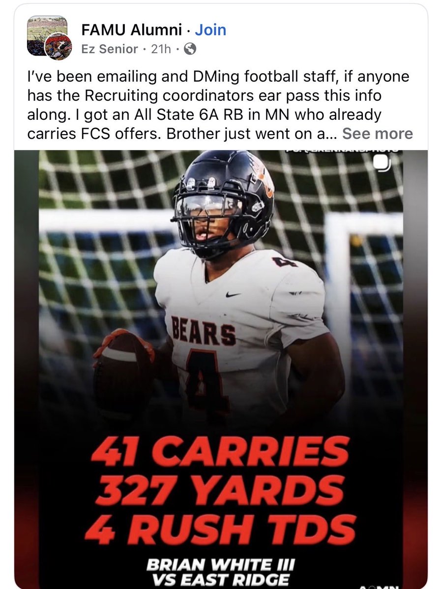MayBack_iz_Back's tweet photo. @FAMU_FB kid really wants to connect.. out of MN white bear lake high school https://t.co/9X91QVgyIN