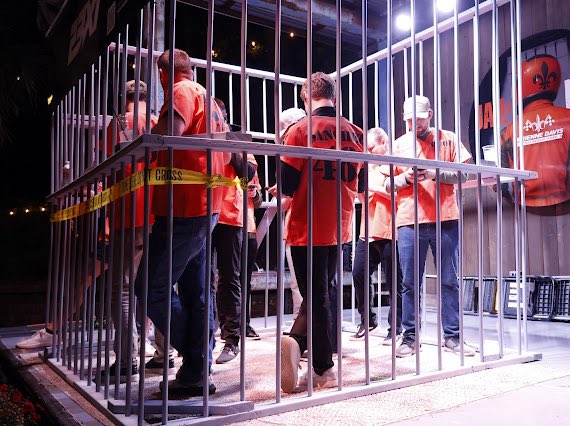 FreddieKraft's tweet photo. Jail and Bail is BACK! 

Come hang out with us while we lock up some of your favorite drivers. And raise some bail money for a great cause. 

This year’s drivers include, Chase Briscoe, Corey Heim, Carson Hocevar 👀and many more. 

Tickets are just  $25 at https://t.co/gk9uzWhUCS https://t.co/VWxMQgXdsd
