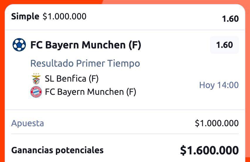 ApuestasInv's tweet photo. El Bayern femenino nunca perdió contra el Benfica en la historia de la Champions y llega tirando 70 remates en sus últimos 5 partidos. Esto arranca ganado desde el primer tiempo. 💪⚽ https://t.co/kz7jiXJ0uG