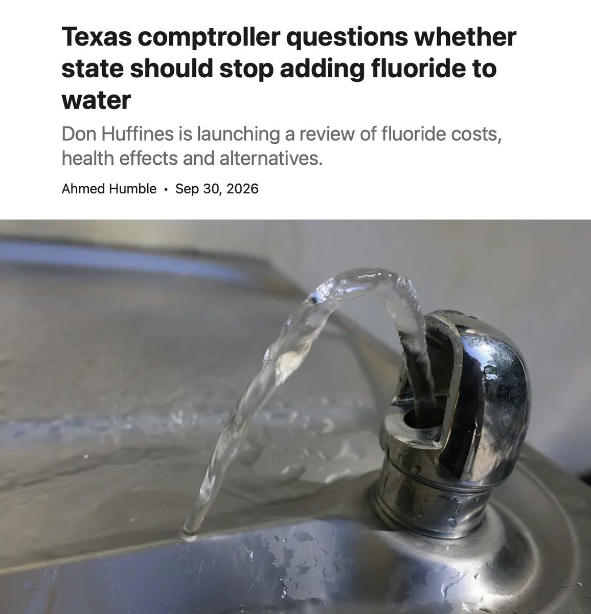 REMOVE fluoride from our water!

STOP poisoning and forcibly medicating Americans!

MAKE AMERICA HEALTHY AGAIN! #MAHA🇺🇸