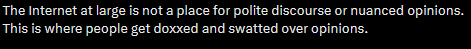 RolowGehms's tweet photo. @Pongtris @JoshStrifeHayes @mauthe_doog Your position is very close to being an apologist.  Again, expressing an opinion online shouldn't warrant a hate brigade.

If you can't see how you're putting all the onus on Josh for other peoples' misconduct, I dunno, maybe your own 'tism is tripping you up ya fuckin' retard. https://t.co/r1nMRVq2Q6