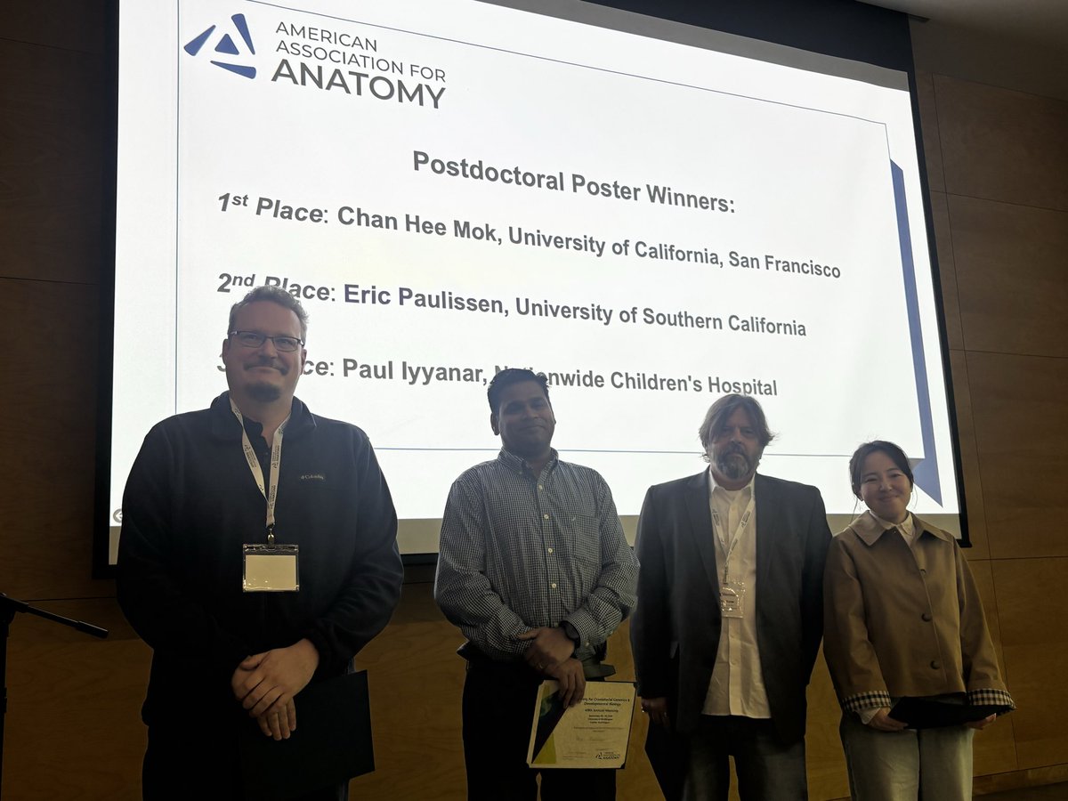 SCGDB1's tweet photo. Congratulations to our #SCGDB2026 postdoctoral poster winners 🎉👏 
Chan Hee Mok (University of California San Francisco)
Eric Paulissen (University of Southern California)
Paul Iyyanar (Nationwide Children’s Hospital) https://t.co/TWAomQGlEa