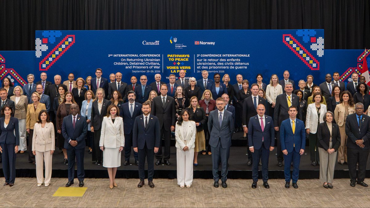 Latvian_MFA's tweet photo. Parliamentary Secretary @dacemelbarde calls for increased pressure on Russia and accountability for crimes against Ukrainian 🇺🇦 civilians at the “Pathways to Peace: Second International Conference on Returning Ukrainian Children, Detained Civilians, and Prisoners of War” in Toronto 🇨🇦

🗣️ D. Melbārde also confirmed that Latvia 🇱🇻, as a member of the @UN Security Council #UNSC, will continue to keep the issue of Russia’s crimes against the Ukrainian people high on the international agenda.

🔗 Read more: https://t.co/qPRAuC7a2F

📸 Flickr album: https://t.co/pzcwj576Jv

#BringKidsBack | #StandWithUkraine