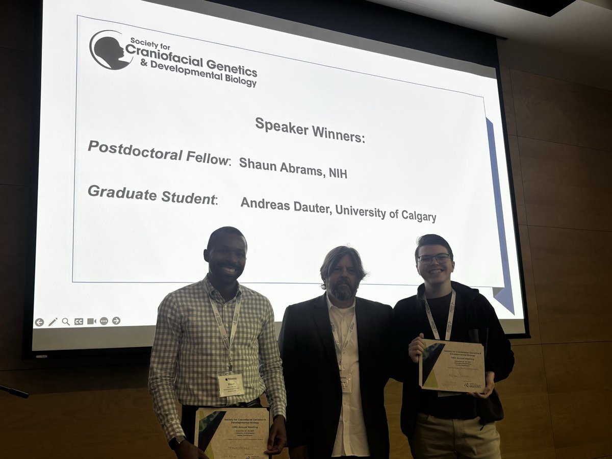 SCGDB1's tweet photo. Congratulations to our #SCGDB2026 oral presentation winners 🎉👏 
Shaun Abrams (National Institutes of Health)
Andreas Dauter (University of Calgary) https://t.co/bUI52hzvgG