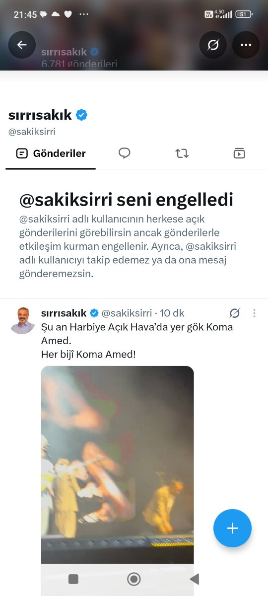 MuratSasik's tweet photo. 35 yıldır OY verdiğim sırrı Sakık 
Beni engellemiş https://t.co/Migrnc48Yz