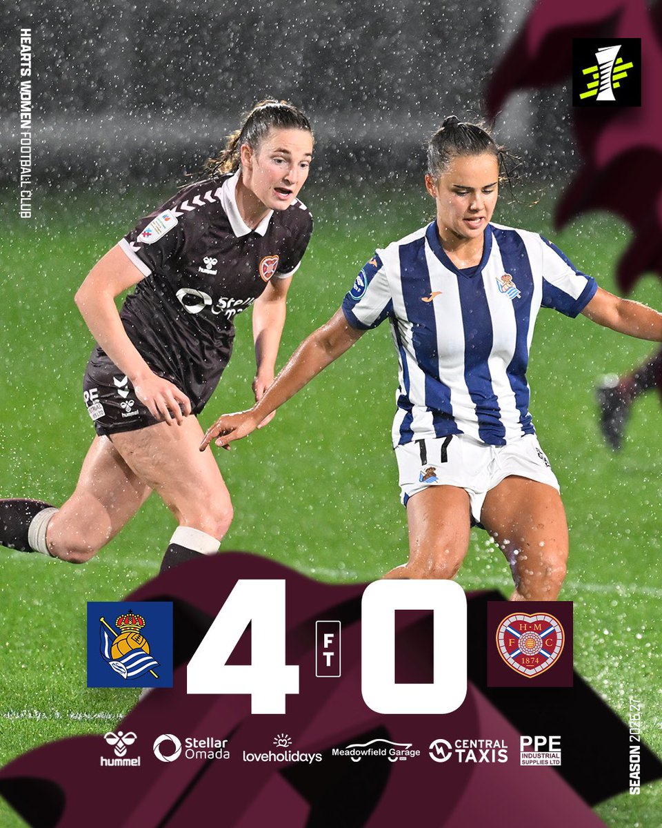 heartswomenfc's tweet photo. Our debut season in European football comes to an end against top opposition. Thank you to all of our fans for their incredible support at home and overseas, and we look forward to seeing you all at Easter Road on Sunday. https://t.co/VaMyWEQWB6