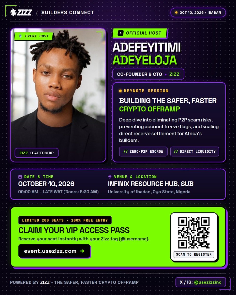 usezizz's tweet photo. Meet the Builders Behind Builders Connect 
Ayorinde Oreoluwa — Co-Founder &amp; CEO, ZIZZ
Adefeyitimi Adeyeloja — Co-Founder &amp; CTO, ZIZZ
Two co-founders, one mission — hear it straight from them.
Register now 👉 https://t.co/bOO9Cnmws1
@oreayorinde 
@timmy_adeyeloja https://t.co/SbxncZCEdW
