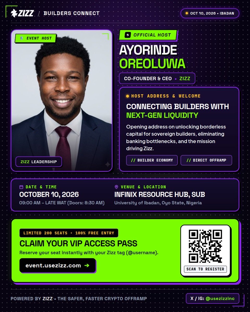 usezizz's tweet photo. Meet the Builders Behind Builders Connect 
Ayorinde Oreoluwa — Co-Founder &amp; CEO, ZIZZ
Adefeyitimi Adeyeloja — Co-Founder &amp; CTO, ZIZZ
Two co-founders, one mission — hear it straight from them.
Register now 👉 https://t.co/bOO9Cnmws1
@oreayorinde 
@timmy_adeyeloja https://t.co/SbxncZCEdW