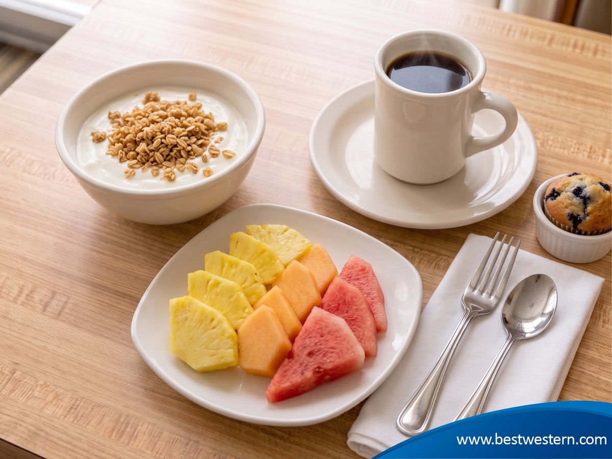 BW_Saltillo's tweet photo. Empieza tu día con el pie derecho! ☀️☕ En Best Western Saltillo, tu tarifa incluye un delicioso desayuno tipo continental para recargar energías antes de salir a recorrer la ciudad o asistir a tus reuniones 🥐🍳💼🎒

📞 Reserva en / 844 438 9330 https://t.co/FOF9tugqwA
