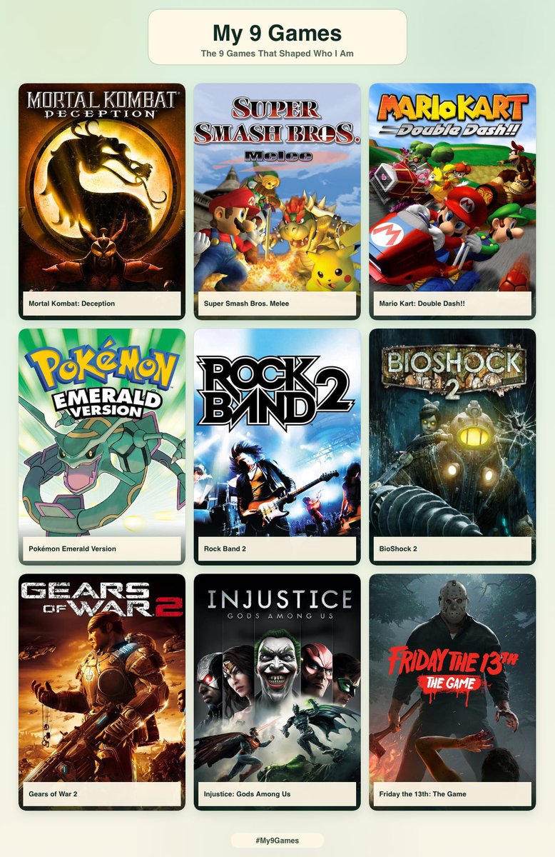 hendakidd's tweet photo. my 9 games https://t.co/wg0XRXVA6i