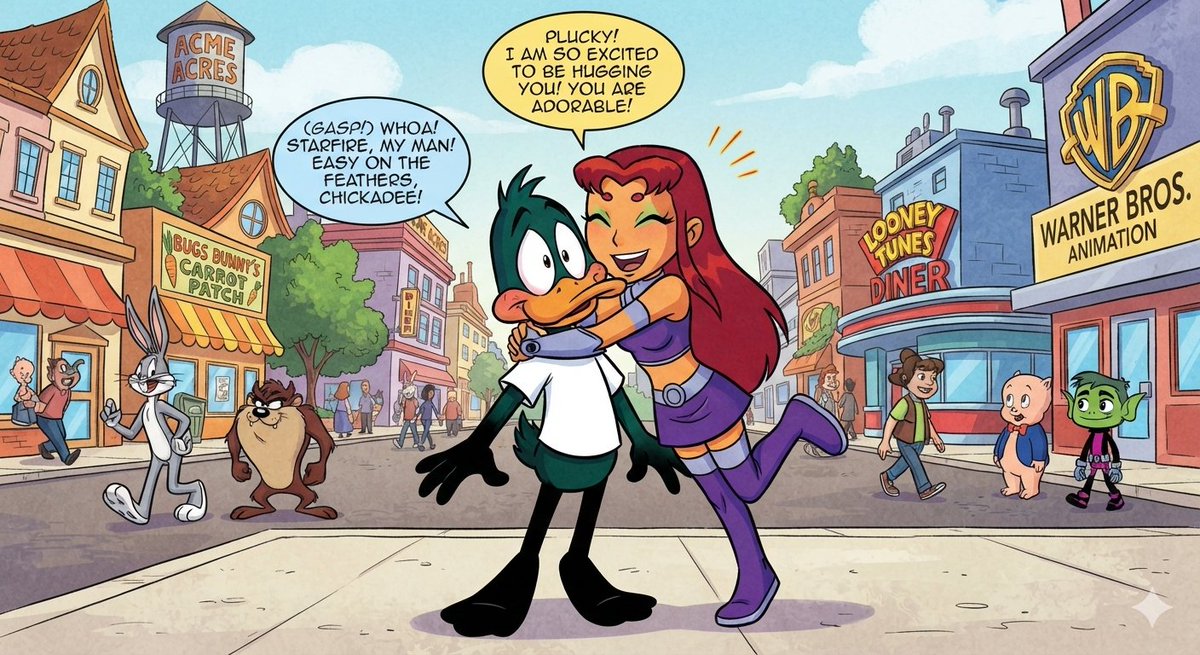 TommyHo46439136's tweet photo. #CartoonNetwork #DC #TinyToonsAdventure #TeenTitans #PluckyDuck #Koriandr #Starfire https://t.co/4hY7J24fbc
