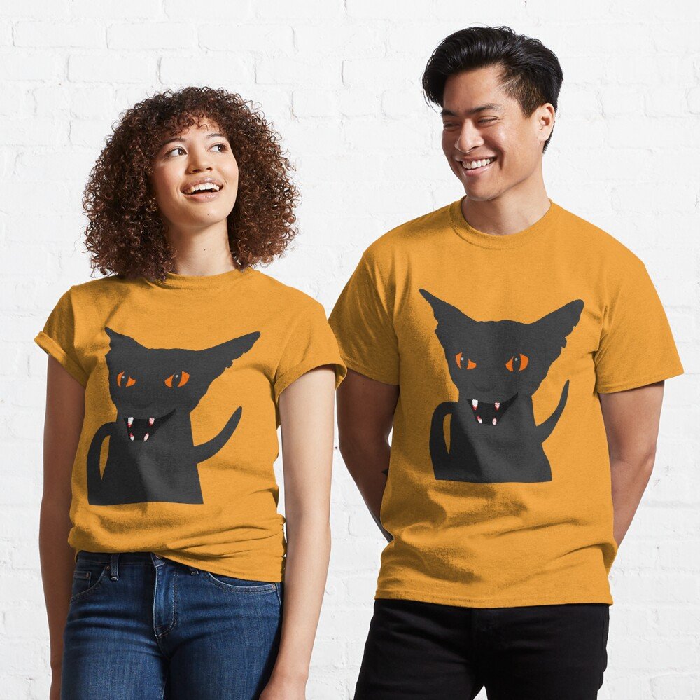 HectorCantres's tweet photo. Meet your new spooky-season favorite! This black cat t-shirt brings just the right amount of creepy attitude to your Halloween style. https://t.co/vo3yLsxyko #Halloween #SpookySeason #BlackCat #HalloweenTShirt #WitchyVibes #HalloweenFashion #SpookyCat #CatShirt #HalloweenVibes https://t.co/Qip63zNcSG