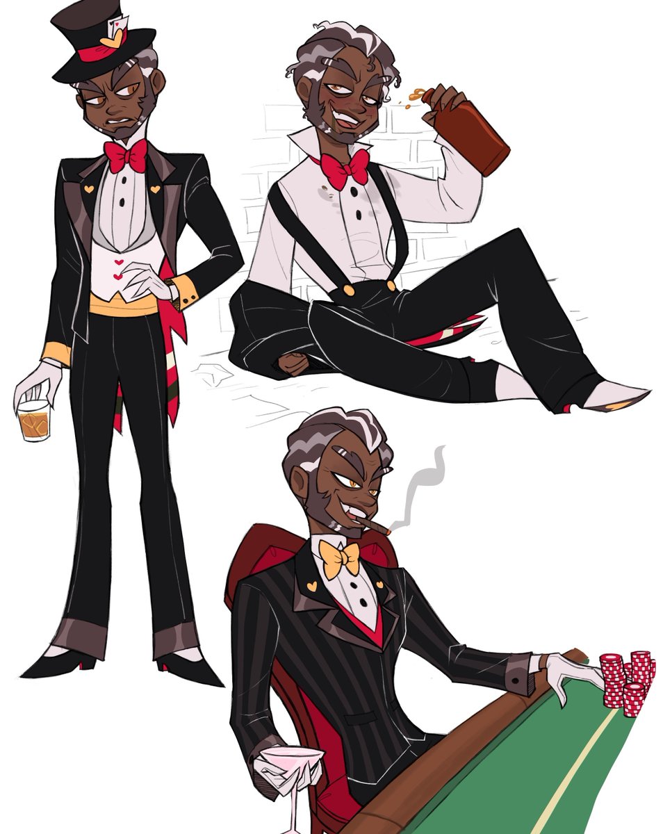 creatrixanimi's tweet photo. Hiiiiii sorry I haven't posted any more art in a while!! I've been busy. Here are a few human husk design concepts :3 #hazbinhotel #husk #hazbinhusk #humanhusk https://t.co/qZyve9jpMd