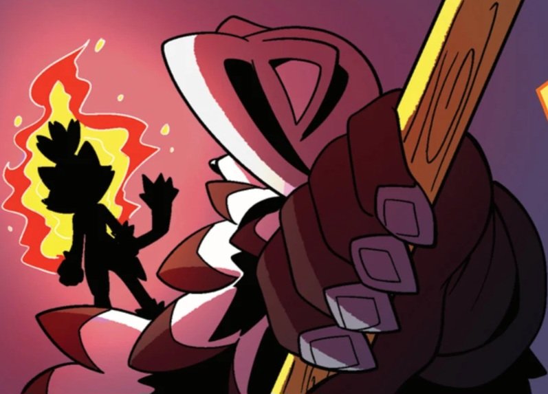 SadCrisp77's tweet photo. Blaze was literally so badass in this issue, though.

Blackwood just used the location as an advantage because obviously fire and water don't mix. 

What kind shit story would it be if the villains didn't fight back? The heroes getting everything right the first try? *Yawn* 🥱 https://t.co/yl9NLsbWmn