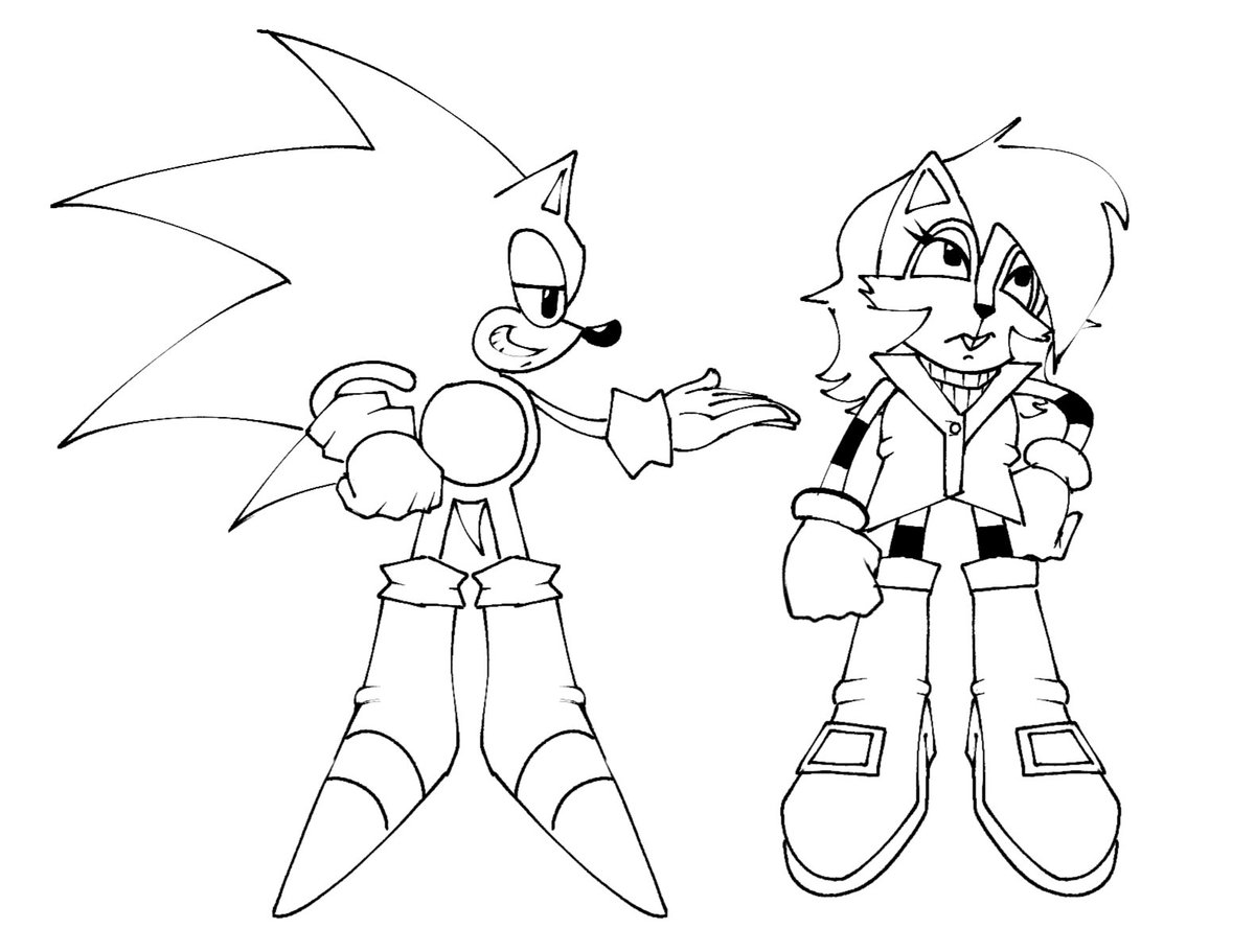 ThatRandomGrunt's tweet photo. Sonic and Sally doodle https://t.co/l9rtYzTdrZ