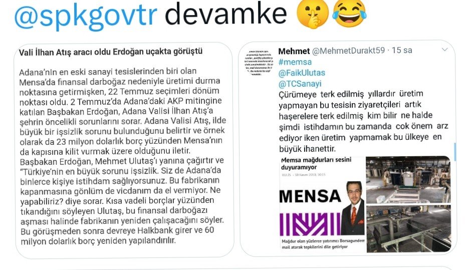 VedatCenger's tweet photo. #MEMSASKANDALI
KAMU OTORİTESİ YETKİLİLERİ;
TC BAŞBAKANI'NIN (İSTİHDAM İÇİN) DESTEĞİYLE;
 HALK BANKASI KREDİSİ  İLE DE DESTEKLENEN MEMSA 
AŞ
KY  YI BU GÜNE KADAR MAĞDUR ETMİŞTİR.
20 KUSUR YILDIR ADALET BEKLEYEN ÇOĞU MAĞDUR VEFAT ETTİ.
BİZLER DE ÖLMEDEN;
GEREĞİ.
LÜTFEN.
@RTErdoğan https://t.co/hzFnSJOL6u