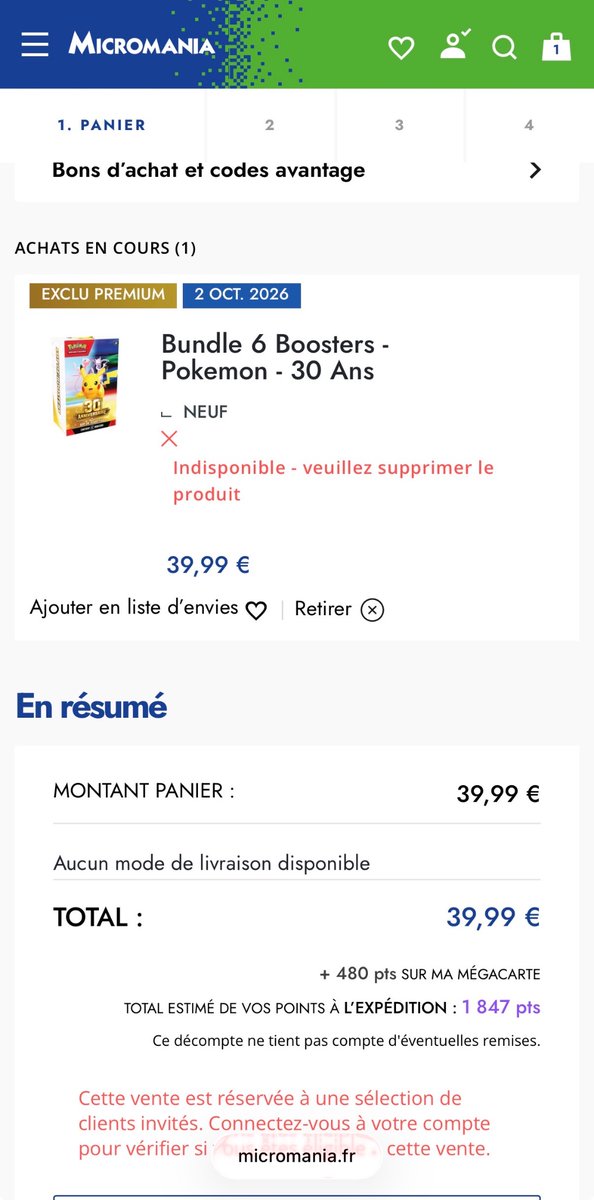 Mewtwo114's tweet photo. Bonjour ! comment fait-on pour commander après avoir été sélectionné si c'est indisponible ?

@Micromania_Fr https://t.co/bwqyeSvvxk