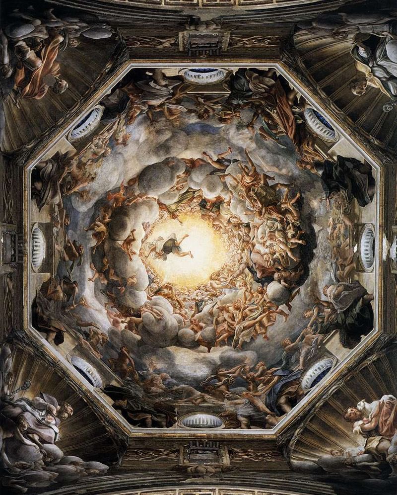 Dominiquepucini's tweet photo. L’Assomption de la Vierge
Le Corrège (1526-1530)
Le dôme de la Cathédrale de #Parme #Italie
«Fresque célèbre pour son illusion d'optique en contre-plongée donnant l'impression que l'architecture de la coupole s'ouvre directement sur le ciel et le paradis »
#fresque #manierisme https://t.co/4FMHkT4yns