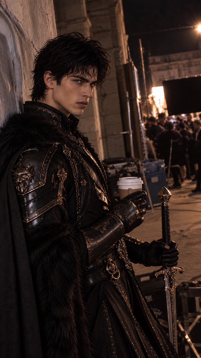 zhicam030's tweet photo. #Caelan at the shooting scene of 
#OathoftheWolfKnight
I created too many of these …not knowing X can only put 4 pics maximum -.-
#ai #shortdrama https://t.co/OT0JdmVmyc
