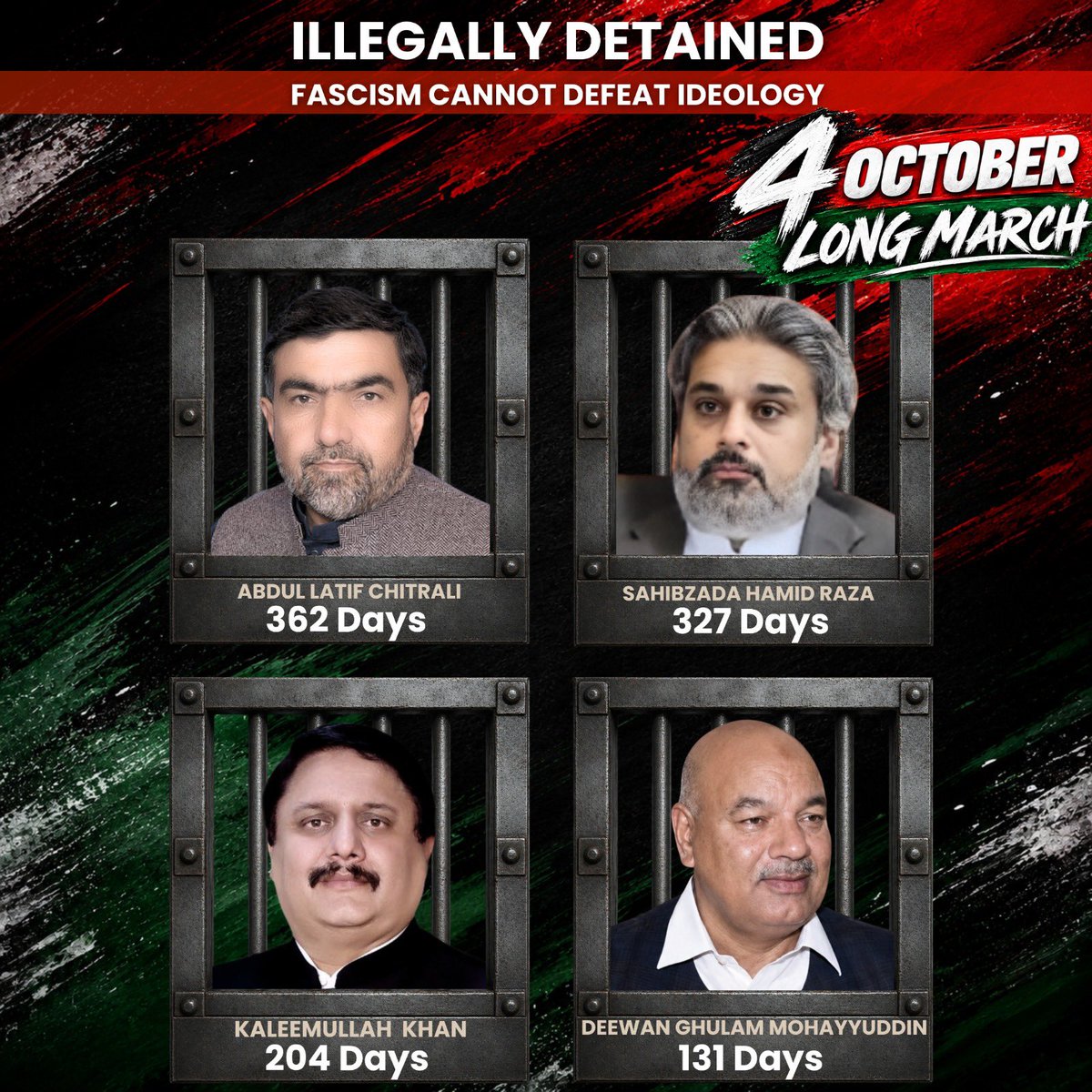PTIofficial's tweet photo. “پوری قوم کو اپنے حقوق کے لیے اٹھنا ہو گا!

غلاموں کی کوئی زندگی نہیں ہوتی، غلام قوم کا کوئی مستقبل نہیں ہوتا!

تمام پاکستانیوں کو ملک پر مسلط ظلم کے نظام کے خلاف حقیقی آزادی کی تحریک کا حصہ بننا چاہیے تاکہ ہم حقیقی معنوں میں ایک آزاد قوم بن سکیں۔ ہم یکجا ہو کر مقابلہ کریں گے تو یہ ظلمت کا نظام ضرور زمین بوس ہو گا!

جب ایک قوم اپنے حق کے لیے خود کھڑی ہو جاتی ہے پھر اس کو کوئی طاقت جھکا نہیں سکتی۔ میں جیل میں بھی آزاد ہوں مگر میری قوم باہر ایک ایسی قید میں ہے جہاں نہ آزاد عدلیہ ہے نہ آزاد جمہوریت نہ ہی آزاد میڈیا۔ تمام پاکستانیوں کو اب اپنی حقیقی آزادی کے لیے باہر نکلنا ہو گا!

یہ لوگ فرعون بنے بیٹھے ہیں، جنہوں نے آپ کو غلام بنا رکھا ہے۔ پاکستانیو سن لو میری بات، آپ دنیا کے سب سے عظیم لیڈر محمد مصطفیٰ ﷺ کی امت ہیں۔ آپ کا کلمہ ہے "لا إله إلا الله" نہیں ہے کوئی خدا سوائے اللّہ کے۔ یاد رکھیں، آپ پچیس کروڑ ہیں! اگر آپ خوف کے سامنے جھُک گئے تو آپ کا کوئی مستقبل نہیں ہے، غلامی سے بہتر موت ہے، پرواز صرف آزاد لوگوں کی ہے۔ قرآن کی آیت ہے کہ جو لوگ ایمان لائے اللّہ ان کے خوف دور کر دیتا ہے، میں ایمان والوں سے کہہ رہا ہوں آپ نے کھڑا ہونا ہے! آزادی کے لیے قربانیاں دینی پڑتی ہیں۔

میں غلامی قبول کرنے پر موت کو ترجیح دیتا ہوں۔ یہ چاہے کچھ بھی کر لیں میں نہ ہی جھکوں گا اور نہ ہی ان کی بیعت کروں گا!

قید تنہائی کاٹنا انتہائی تکلیف دہ عمل ہے لیکن میں یہ صرف اپنی قوم کی خاطر برداشت کر رہا ہوں۔ جب تک قوم خود غلامی کی زنجیریں نہیں توڑتی، پاکستان پر مسلط مافیاز ایسے ہی اس کا استحصال کرتے رہیں گے۔ آپ آج ان کے غلام ہیں، آپ کی نسلیں ان کی نسلوں کی غلام ہوں گی، اگر اس چکر کو توڑنا ہے تو قوم کو خود غلامی کی زنجیریں توڑ کر “حقیقی آزادی” کے لیے کھڑا ہونا ہے!

میرا قوم کے نام پیغام ہے کہ جو قومیں “یا موت یا آزادی” جیسا دو ٹوک اور بے باک نظریہ اپناتی ہیں انہیں حقیقی آزادی کے حصول اور ترقی سے کوئی نہیں روک سکتا، ایسی اصول پسند قومیں ہی سرخرو ہوتی ہیں!

حضرت علی رضی اللہ عنہ کا قول ہے کہ “کفر کا نظام چل سکتا ہے مگر ظلم کا نہیں”۔ ہمیں اس ظلم کے خلاف اپنے اور اپنے ملک کے بہتر مستقبل کے لیے خود کھڑا ہونا پڑے گا۔ اس لیے پوری قوم کو پیغام دیتا ہوں کہ تیاری پکڑیں!

میرا اپنی پوری قوم، اپنے کارکنان اور پارٹی قیادت کو پیغام ہے کہ آپ کا کپتان آج بھی سینہ تان کر کھڑا ہے، آپ نے گھبرانا نہیں ہے! میں قید و بند کی صعوبتیں اس لیے برداشت کر رہا ہوں تاکہ میری قوم کو آزادی مل سکے۔ ہم نے کسی بھی صورت ظلم اور جبر کے سامنے سر نہیں جھکانا۔ یاد رکھیں اندھیری رات جتنی بھی طویل ہو، اس کی صبح ضرور طلوع ہوتی ہے۔ اس ظلمت کی رات کا خاتمہ قریب ہے، انشاءاللّہ انصاف اور آزادی کا سورج جلد طلوع ہو گا!”

- پاکستان کے کپتان، حقیقی وزیراعظم عمران خان

#مزاحمت_سے_ملے_گی_آزادی
#حق_كى_جيت_ہو_گى