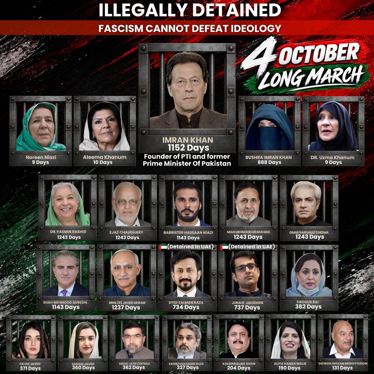 PTIofficial's tweet photo. “پوری قوم کو اپنے حقوق کے لیے اٹھنا ہو گا!

غلاموں کی کوئی زندگی نہیں ہوتی، غلام قوم کا کوئی مستقبل نہیں ہوتا!

تمام پاکستانیوں کو ملک پر مسلط ظلم کے نظام کے خلاف حقیقی آزادی کی تحریک کا حصہ بننا چاہیے تاکہ ہم حقیقی معنوں میں ایک آزاد قوم بن سکیں۔ ہم یکجا ہو کر مقابلہ کریں گے تو یہ ظلمت کا نظام ضرور زمین بوس ہو گا!

جب ایک قوم اپنے حق کے لیے خود کھڑی ہو جاتی ہے پھر اس کو کوئی طاقت جھکا نہیں سکتی۔ میں جیل میں بھی آزاد ہوں مگر میری قوم باہر ایک ایسی قید میں ہے جہاں نہ آزاد عدلیہ ہے نہ آزاد جمہوریت نہ ہی آزاد میڈیا۔ تمام پاکستانیوں کو اب اپنی حقیقی آزادی کے لیے باہر نکلنا ہو گا!

یہ لوگ فرعون بنے بیٹھے ہیں، جنہوں نے آپ کو غلام بنا رکھا ہے۔ پاکستانیو سن لو میری بات، آپ دنیا کے سب سے عظیم لیڈر محمد مصطفیٰ ﷺ کی امت ہیں۔ آپ کا کلمہ ہے "لا إله إلا الله" نہیں ہے کوئی خدا سوائے اللّہ کے۔ یاد رکھیں، آپ پچیس کروڑ ہیں! اگر آپ خوف کے سامنے جھُک گئے تو آپ کا کوئی مستقبل نہیں ہے، غلامی سے بہتر موت ہے، پرواز صرف آزاد لوگوں کی ہے۔ قرآن کی آیت ہے کہ جو لوگ ایمان لائے اللّہ ان کے خوف دور کر دیتا ہے، میں ایمان والوں سے کہہ رہا ہوں آپ نے کھڑا ہونا ہے! آزادی کے لیے قربانیاں دینی پڑتی ہیں۔

میں غلامی قبول کرنے پر موت کو ترجیح دیتا ہوں۔ یہ چاہے کچھ بھی کر لیں میں نہ ہی جھکوں گا اور نہ ہی ان کی بیعت کروں گا!

قید تنہائی کاٹنا انتہائی تکلیف دہ عمل ہے لیکن میں یہ صرف اپنی قوم کی خاطر برداشت کر رہا ہوں۔ جب تک قوم خود غلامی کی زنجیریں نہیں توڑتی، پاکستان پر مسلط مافیاز ایسے ہی اس کا استحصال کرتے رہیں گے۔ آپ آج ان کے غلام ہیں، آپ کی نسلیں ان کی نسلوں کی غلام ہوں گی، اگر اس چکر کو توڑنا ہے تو قوم کو خود غلامی کی زنجیریں توڑ کر “حقیقی آزادی” کے لیے کھڑا ہونا ہے!

میرا قوم کے نام پیغام ہے کہ جو قومیں “یا موت یا آزادی” جیسا دو ٹوک اور بے باک نظریہ اپناتی ہیں انہیں حقیقی آزادی کے حصول اور ترقی سے کوئی نہیں روک سکتا، ایسی اصول پسند قومیں ہی سرخرو ہوتی ہیں!

حضرت علی رضی اللہ عنہ کا قول ہے کہ “کفر کا نظام چل سکتا ہے مگر ظلم کا نہیں”۔ ہمیں اس ظلم کے خلاف اپنے اور اپنے ملک کے بہتر مستقبل کے لیے خود کھڑا ہونا پڑے گا۔ اس لیے پوری قوم کو پیغام دیتا ہوں کہ تیاری پکڑیں!

میرا اپنی پوری قوم، اپنے کارکنان اور پارٹی قیادت کو پیغام ہے کہ آپ کا کپتان آج بھی سینہ تان کر کھڑا ہے، آپ نے گھبرانا نہیں ہے! میں قید و بند کی صعوبتیں اس لیے برداشت کر رہا ہوں تاکہ میری قوم کو آزادی مل سکے۔ ہم نے کسی بھی صورت ظلم اور جبر کے سامنے سر نہیں جھکانا۔ یاد رکھیں اندھیری رات جتنی بھی طویل ہو، اس کی صبح ضرور طلوع ہوتی ہے۔ اس ظلمت کی رات کا خاتمہ قریب ہے، انشاءاللّہ انصاف اور آزادی کا سورج جلد طلوع ہو گا!”

- پاکستان کے کپتان، حقیقی وزیراعظم عمران خان

#مزاحمت_سے_ملے_گی_آزادی
#حق_كى_جيت_ہو_گى