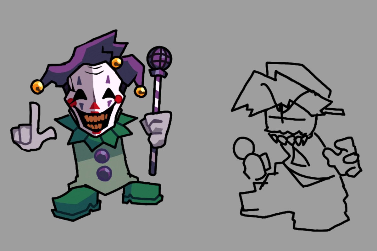 Blaster22009's tweet photo. Vs. Tricky: Clowned Out but D-Side (2026)

#tricky #madnesscombat #madnessday2026 #fnfDsides #fnfDside #Dside https://t.co/mGaxzZEoDf