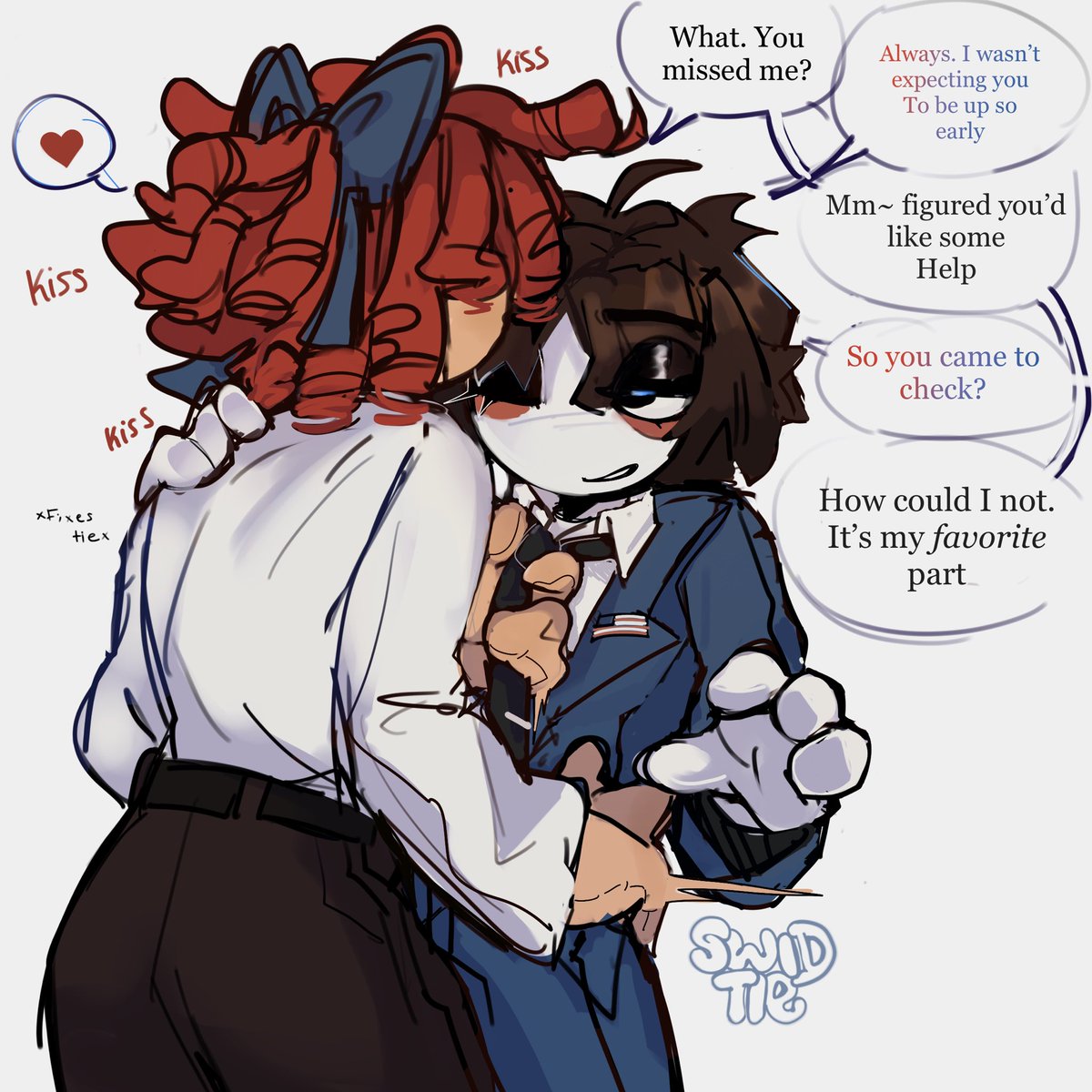 Swid_Kid's tweet photo. Another day in the office (1/2)

Ps. Not my Pomni from my AU but I did keep Ragathas
Personality from it. I just needed Pomni to be bolder for this
#tadc #jesterdoll https://t.co/cdevCfdUqG