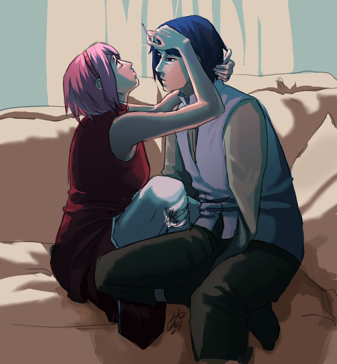 a_claden's tweet photo. Saw that pose on Pinterest and immediately thought of sasusaku and i just had to do it 👌😭🩷🩷🩷🩷🩷

#sasusaku
#animefanart
#narutofanart https://t.co/QAePoqs89S
