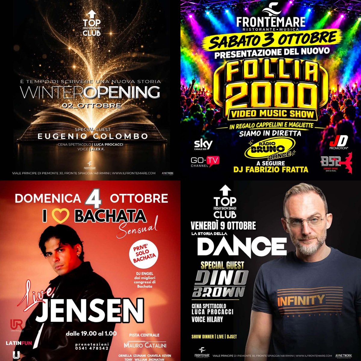 linodelbianco's tweet photo. Ottobre al Frontemare di Rimini
Cena, tavolo, hotel 3394339511 Lino https://t.co/PYcoiBqJII
#dinobrown #rimini #frontemare #2ottobre #opening #30settembre #veritànascoste #perComprendersi #reazioneacatena #Giada #Marino #Lorenza #JorgeJesus #Ronaldo #TopoGigio #Capra #Mengoni https://t.co/oYJZuaSXa1