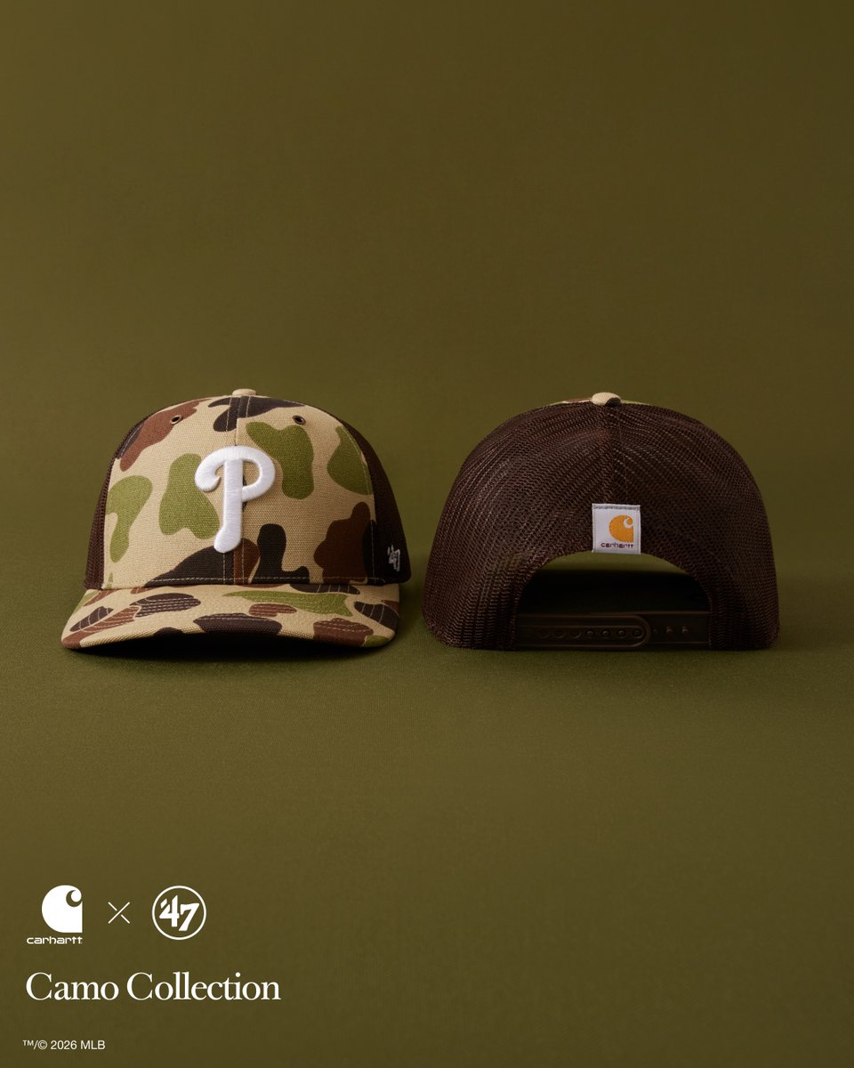 47's tweet photo. The Carharrt x '47 Camo Collection.

A history of hard work printed in Carhartt’s iconic 1972 duck camo.

Explore the collection: https://t.co/zZ4ZreUFDv https://t.co/sztM9EWlaB