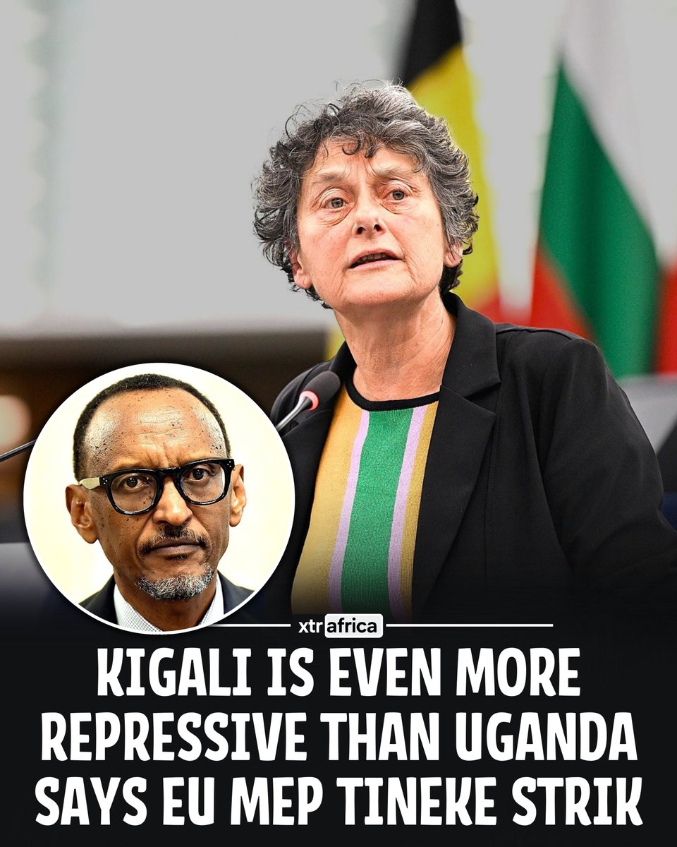 xtr_africa's tweet photo. 🇷🇼🇪🇺JUST IN: Dutch MEP returns from Rwanda fact-finding visit warning that Kigali is “even more repressive” than Uganda as Europe weighs migrant hub.

Dutch Member of the European Parliament Tineke Strik has given a fresh interview after a fact-finding visit to Rwanda and Uganda, sharply criticizing Rwanda’s political environment while European governments are actively considering Kigali as a location for a new migrant “return hub.” In her interview with #deKanttekening  Strik described Rwanda as having an “even more repressive regime than Uganda” and called it an autocracy in which genuinely critical NGOs have little operating space.