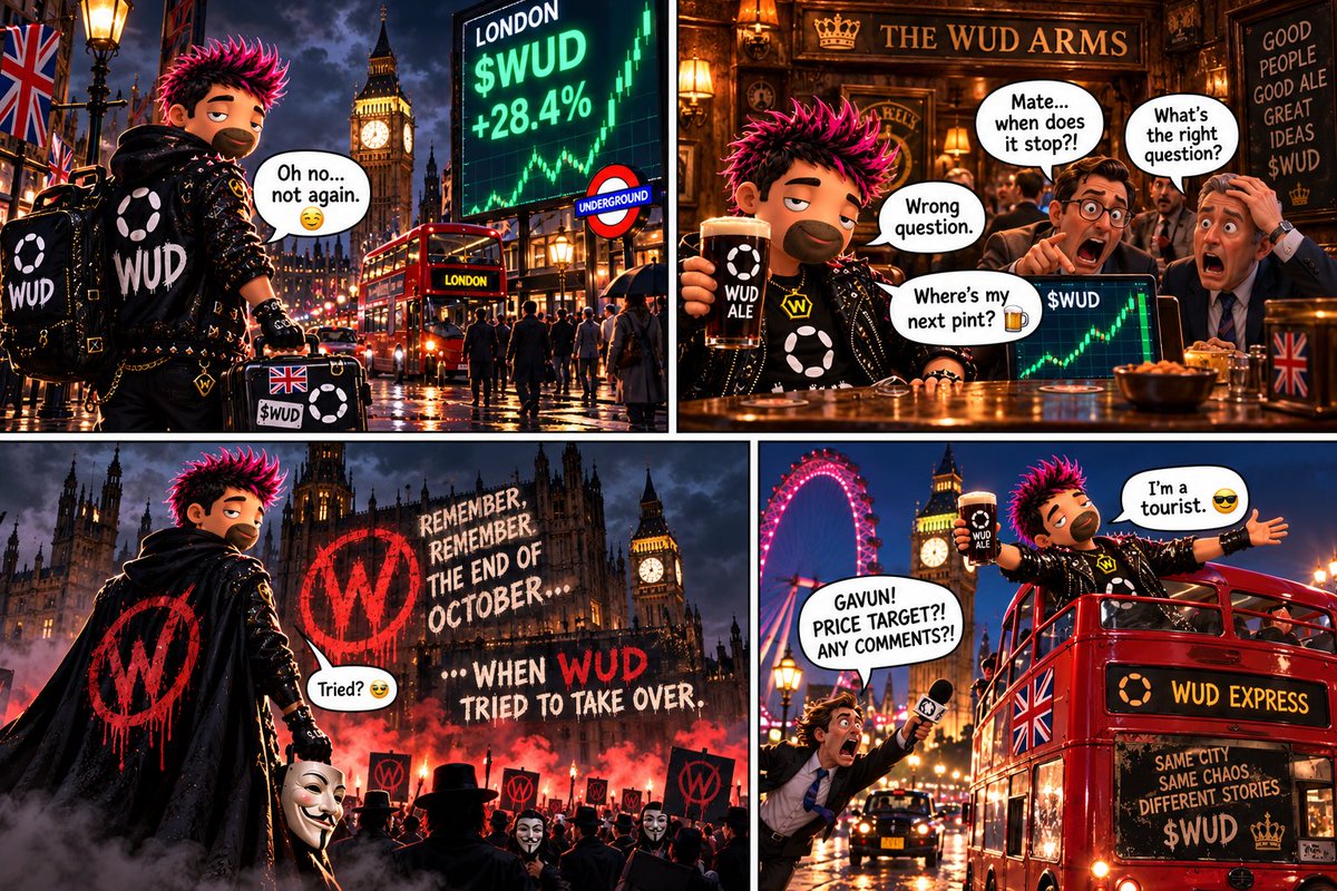 polkawud's tweet photo. Remember, remember… the end of October …when wud the market take over🎭
Charts went green and climbed as high as Big Ben.

W for Wudetta😎. Wud visits London👑

$WUD #Polkadot https://t.co/Ccg0HlwRXe