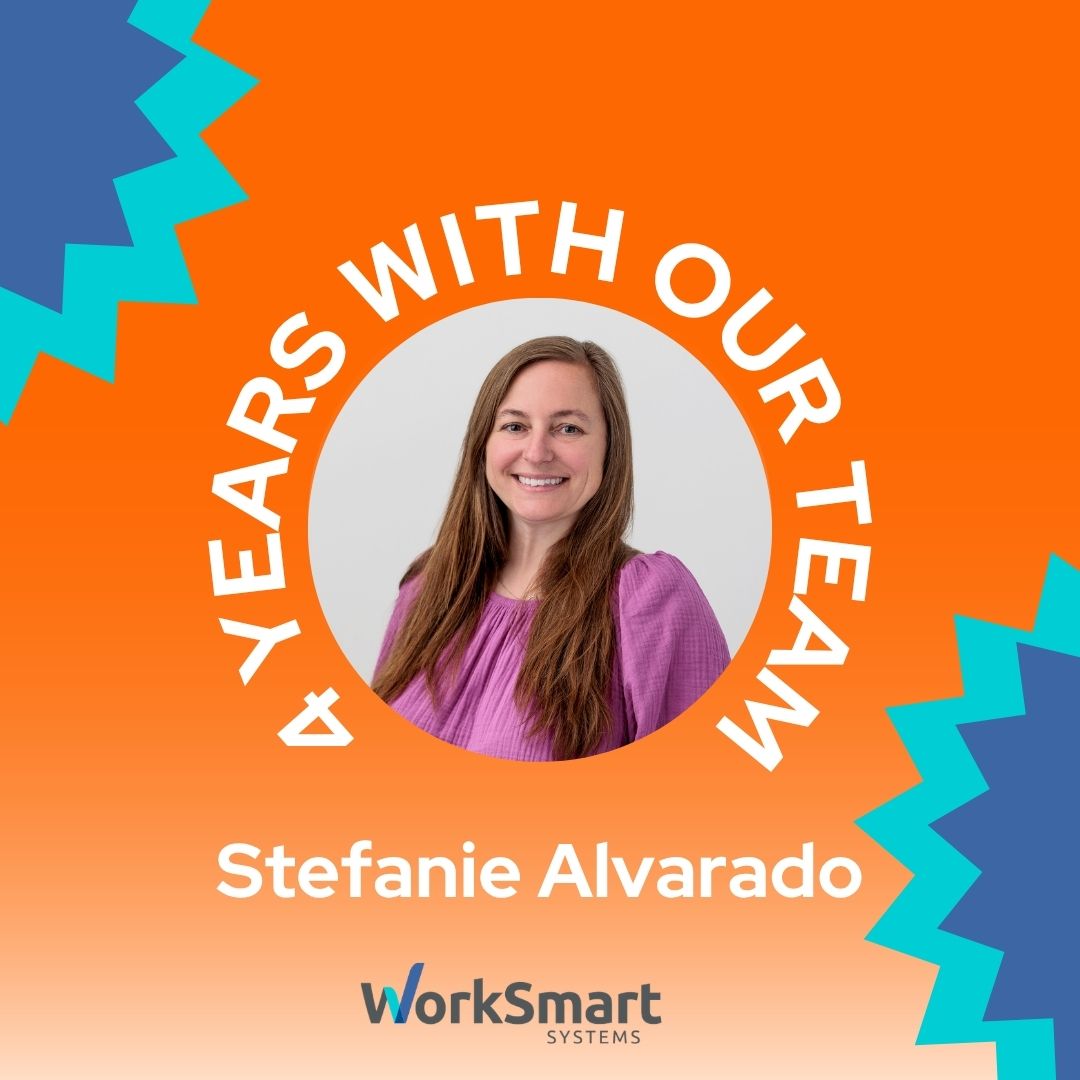 WorkSmartPEO's tweet photo. Four years and counting! 🌟

Happy WorkSmart anniversary, Stefanie! Thank you for everything you bring to the team. We’re excited to celebrate this milestone with you! https://t.co/hoCUxpmpJZ