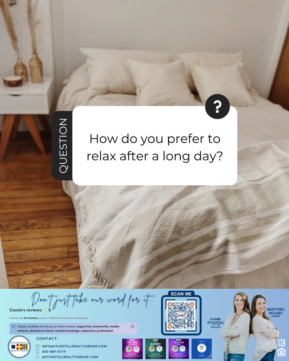 studstillrealty's tweet photo. The way you unwind can actually tell you a lot about the kind of home that suits you. Someone who loves hosting may prioritize an open living space, while someone who craves quiet might value a cozy nook, a private outdoor area, or a peaceful bedroom!

#RealEstateExperts https://t.co/jfthtt6FqZ