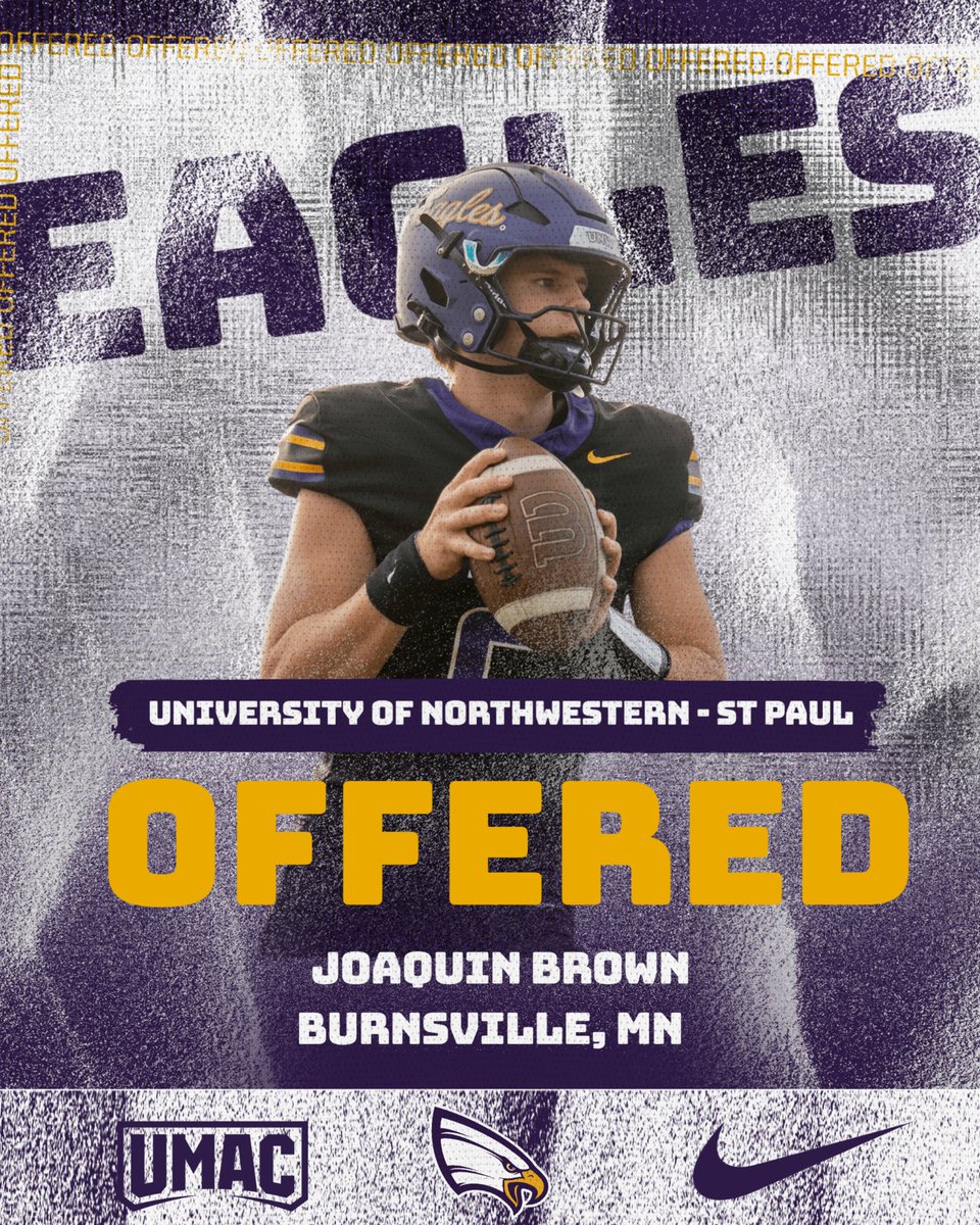 joaquinbrownCB's tweet photo. After a great conversation with @KenIngram3 i am extremely blessed to receive my first offer at the University Of Northwestern St.Paul! #AGTG 
@unwfb @bvblazefootball https://t.co/hpoBD5yZtP