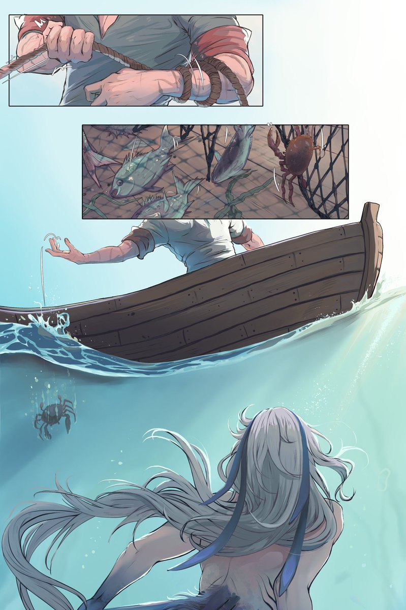 onaxart's tweet photo. Since people have been looking for the comic in my timeline, I decided to put the pages together for an easier read. Mermaid AU part 1/13 https://t.co/7CQ8ikdQ66