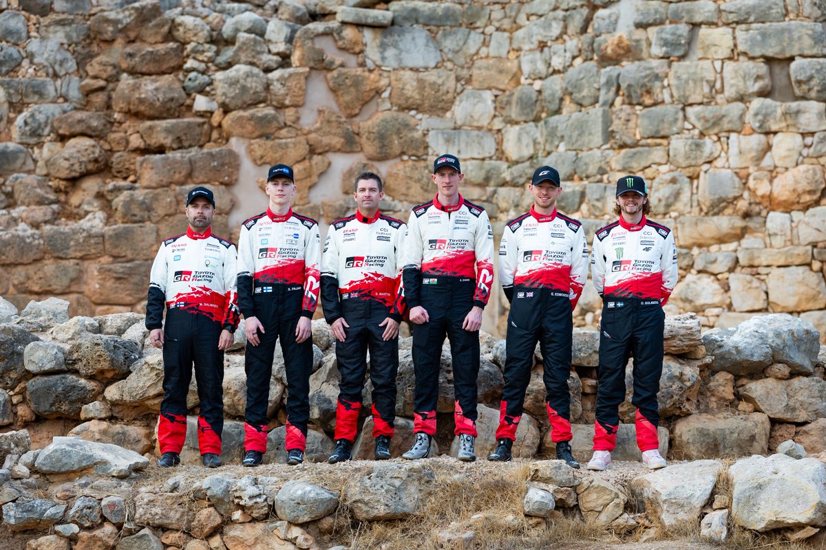 TGR_WRC's tweet photo. Our contenders ready to fight for a place in rallying history ⚔️🔥

#ToyotaGAZOORacing #WRC #RallyItaliaSardegna 🇮🇹 https://t.co/RS0GsYS1JE