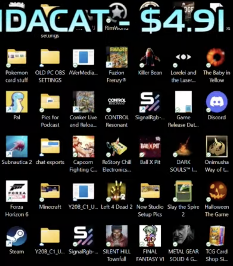 BonelessKimchi's tweet photo. DSP leaked his desktop icons. 

4K screenshot provided by dspGAMlNG. https://t.co/6VOQeHA5gz