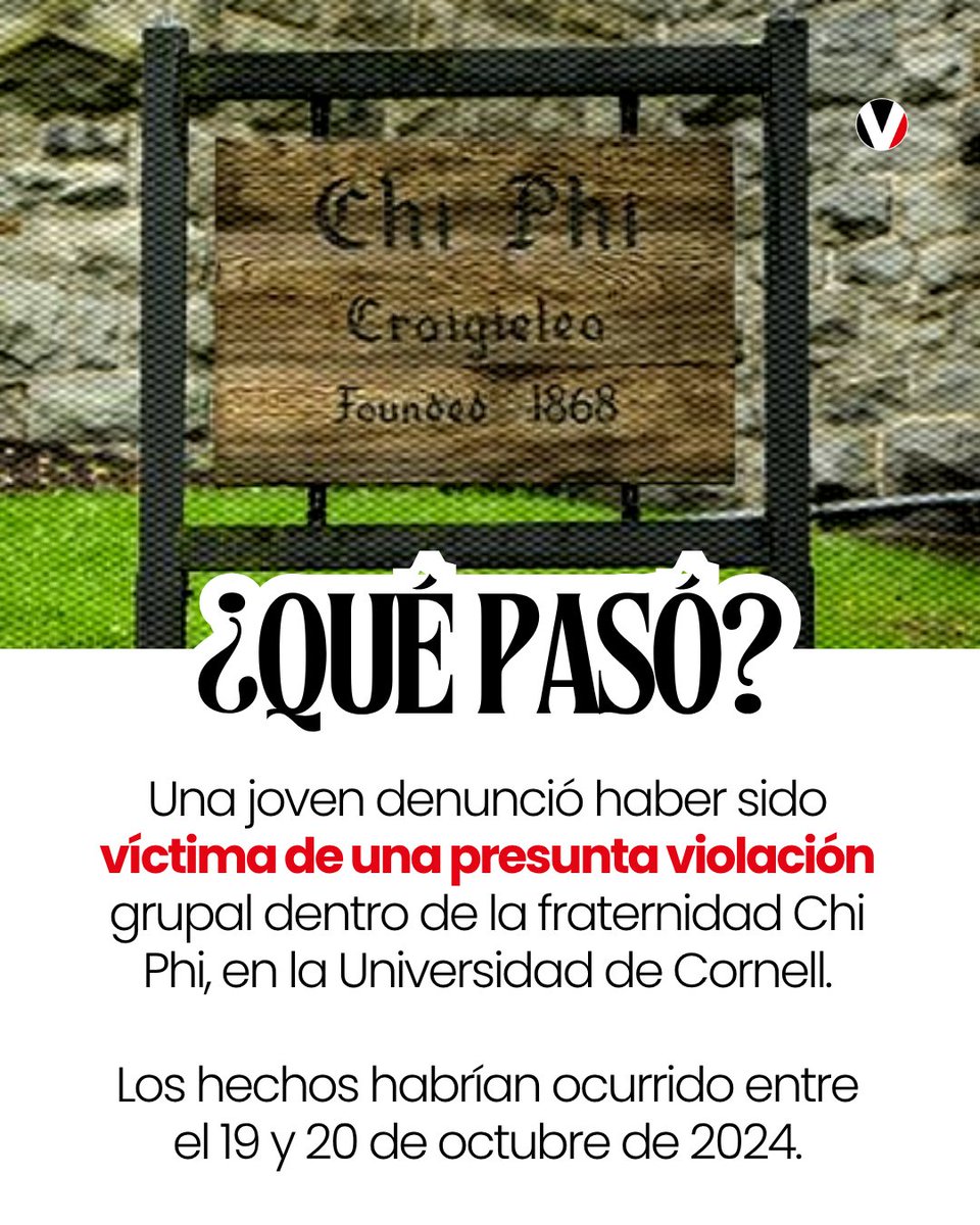 revistavistazo's tweet photo. ⚖️🇺🇸 Una demanda civil reabrió el caso de una estudiante de Cornell que denunció una agresión sexual en 2024. La Fiscalía llevará la investigación ante un gran jurado. Conoce más 👉 https://t.co/AJmOv0f3QL https://t.co/nPWgyJFrPE