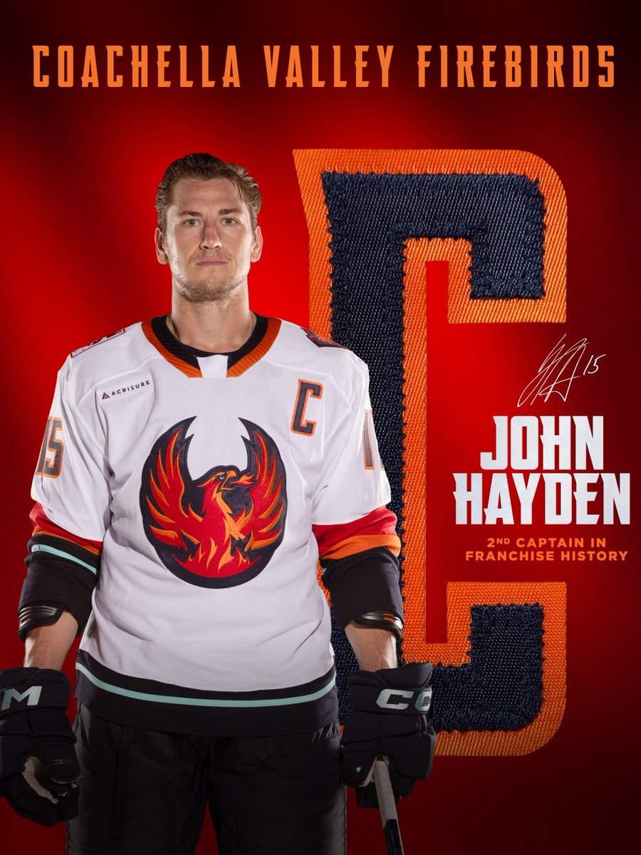 Firebirds's tweet photo. NEWS: John Hayden has been named the second captain in #CVFirebirds franchise history.

Congrats, Hayds!

MORE: https://t.co/y8ZpcPWKcA | #LGFB https://t.co/effFGBT2au